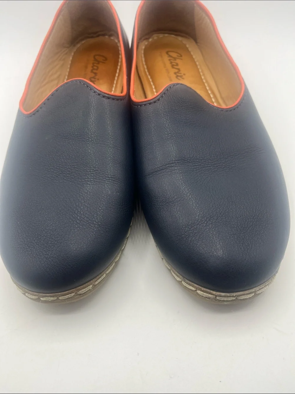 Charix Unisex Slip-On Loafers in Navy Blue